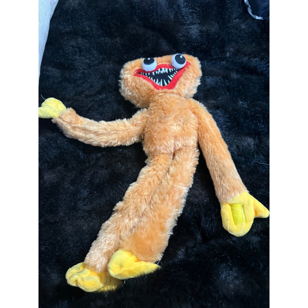 Poppy Playtime Orange Huggy Wuggy Plush Stuffed Animal Toy Horror Game Figure